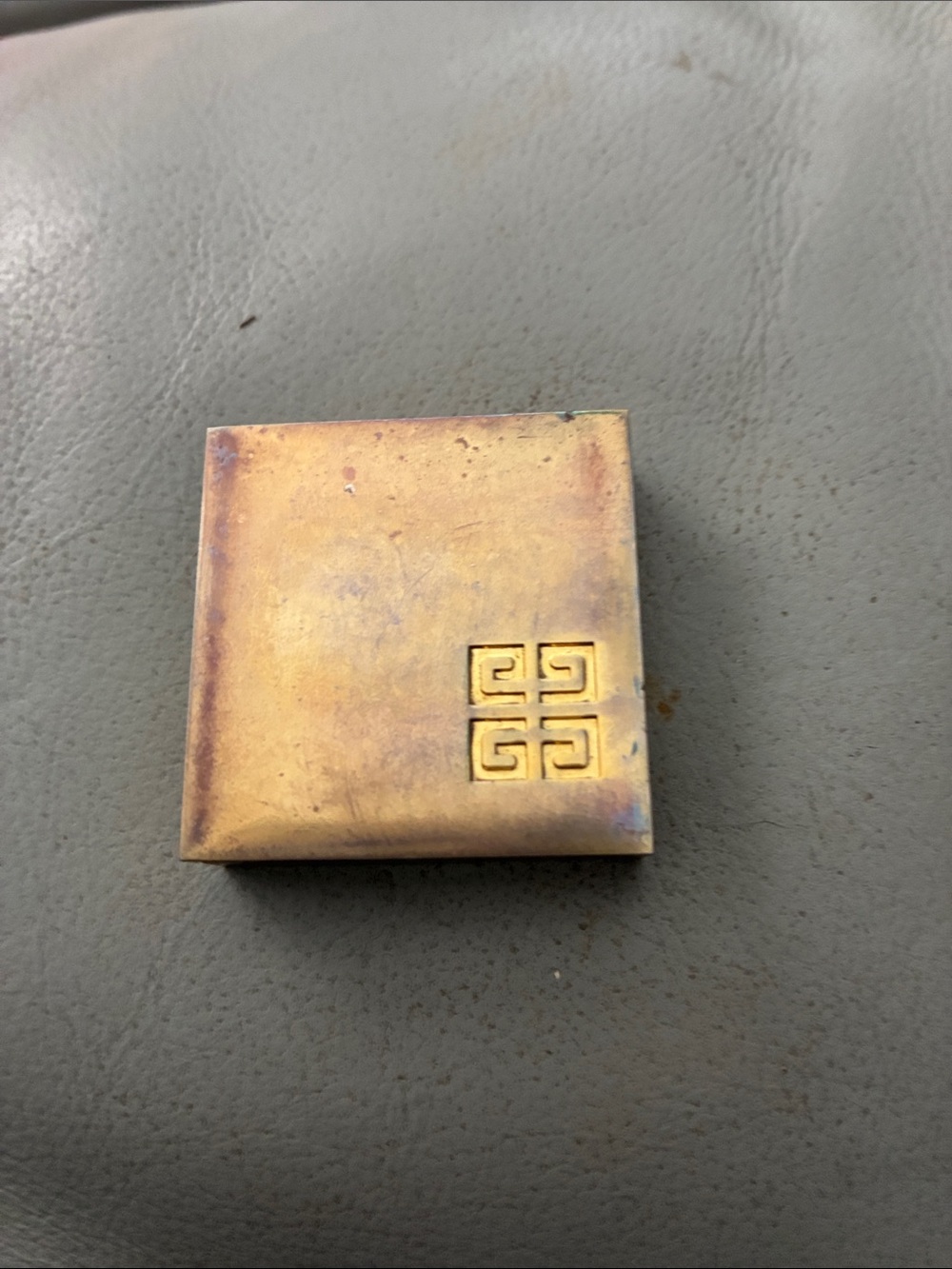 Givenchy Gold-Tone Square Money Clip with Signature Logo